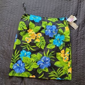 Jones New York Sport Skirt Multi-Color Size 10 100% Cotton
